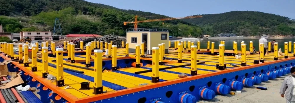 Multi functional floating platform for marine tourism and leisure in Dalian Changhai with stable structural support